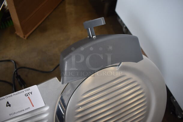 BRAND NEW SCRATCH AND DENT! Hobart Centerline EDGE12-11 Stainless Steel Commercial Countertop 12" Manual Meat Slicer w/ Blade Sharpener. 115 Volts, 1 Phase. 26x22x22. Tested and Working! - Image 6 of 10