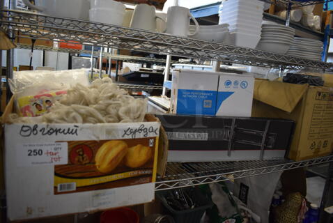 ALL ONE MONEY! Tier Lot of Various Items Including TV Mount and Paper Products