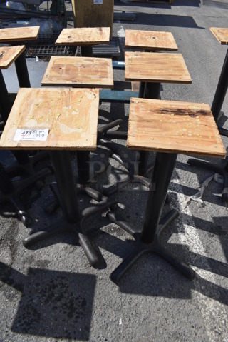 6 Black Metal Table Bases. 22x22x29. 6 Times Your Bid!