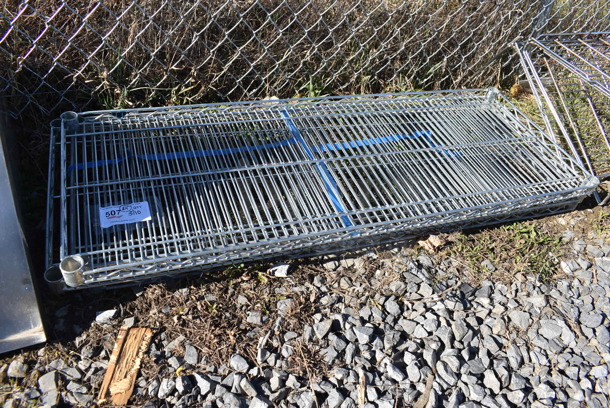 ALL ONE MONEY! Lot of 4 Chrome Finish Wire Shelves. 48x18x1.5 - Image 3 of 4