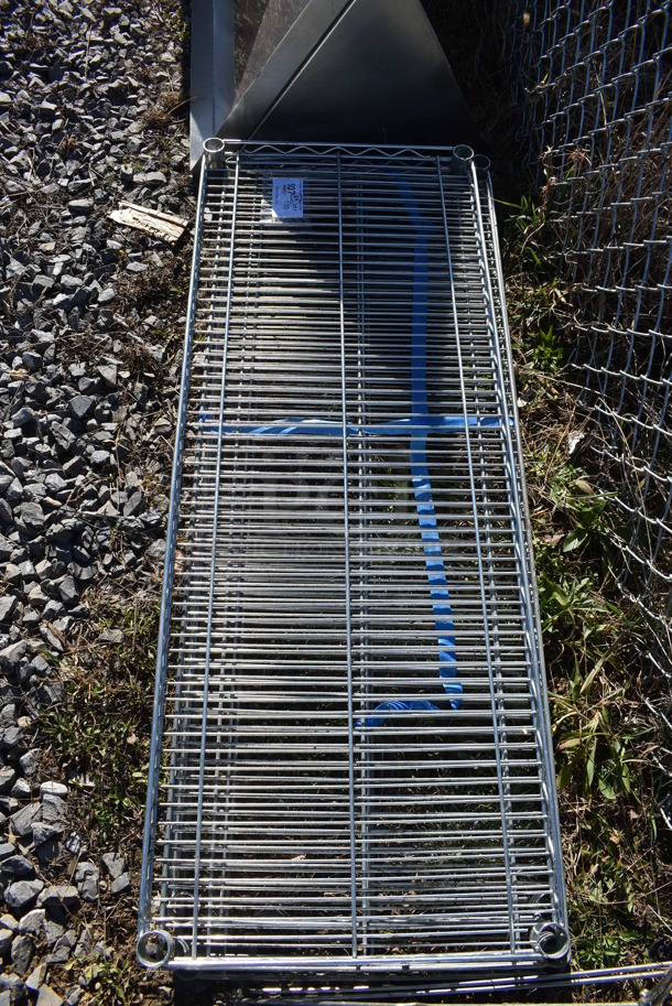 ALL ONE MONEY! Lot of 4 Chrome Finish Wire Shelves. 48x18x1.5 - Image 4 of 4