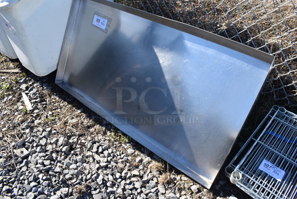 Stainless Steel Shelf w/ Wall Mount Brackets. 42x22x21 - Image 2 of 4