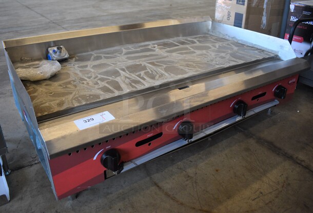 BRAND NEW! 2021 Avantco Chef Series 177CAG48MG Stainless Steel Commercial Countertop 48" Natural Gas Powered Flat Top Griddle. 120,000 BTU. 48x30x18. Tested and Working! - Image 1 of 7