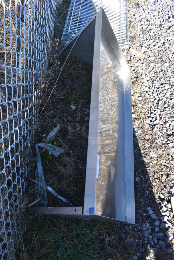 Stainless Steel Shelf w/ Wall Mount Brackets. 42x22x21 - Image 4 of 4