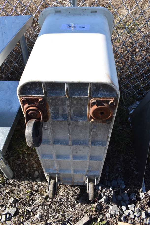 White Poly Ingredient Bin on Commercial Casters. Missing 1 Caster. 13x29x29 - Image 5 of 5