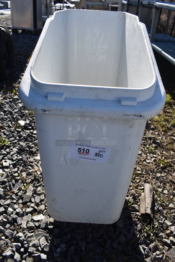White Poly Ingredient Bin on Commercial Casters. 13x29x29 - Image 5 of 5