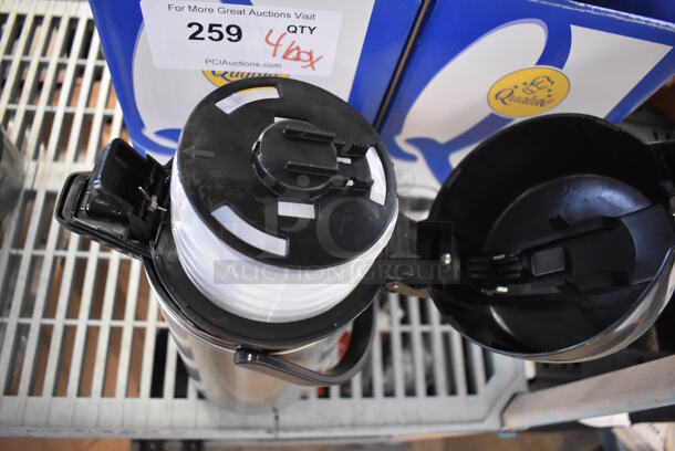 4 IN ORIGINAL BOX! Qualite Stainless Steel Air Pots. 6x8x17. 4 Times Your Bid! - Image 5 of 8