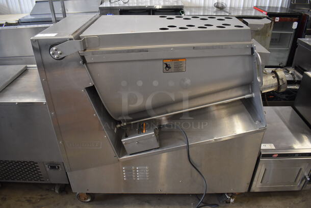 Hobart MG2032 Metal Commercial Floor Style Meat Mixer Grinder w/ Pedal on Commercial Casters. 208 Volts, 3 Phase. 57x25.5x51 - Image 4 of 11