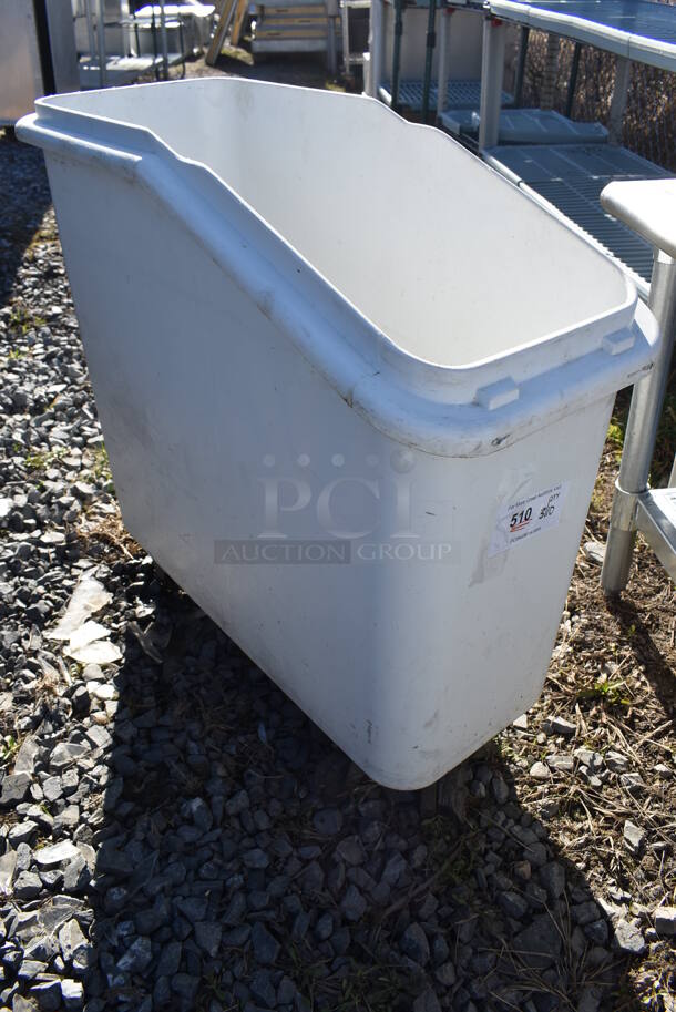 White Poly Ingredient Bin on Commercial Casters. 13x29x29 - Image 3 of 5