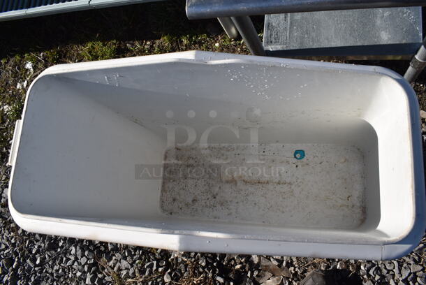 White Poly Ingredient Bin on Commercial Casters. 13x29x29 - Image 4 of 5