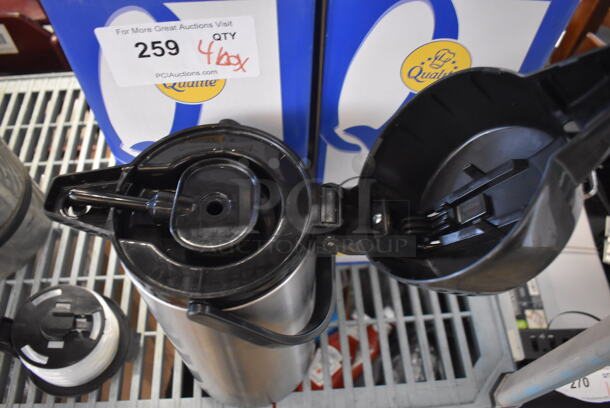 4 IN ORIGINAL BOX! Qualite Stainless Steel Air Pots. 6x8x17. 4 Times Your Bid! - Image 7 of 8