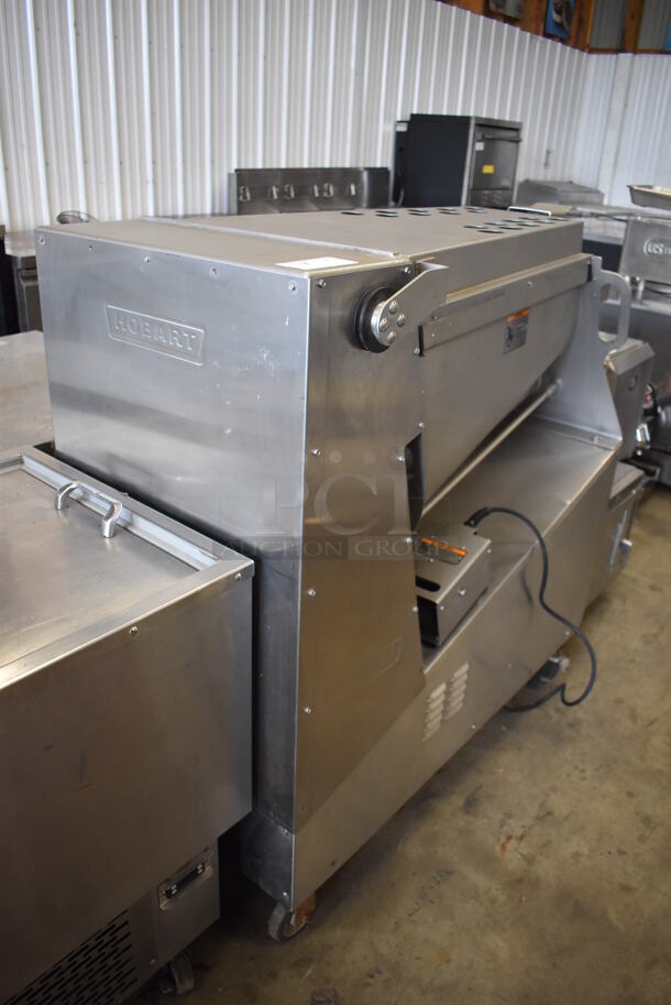 Hobart MG2032 Metal Commercial Floor Style Meat Mixer Grinder w/ Pedal on Commercial Casters. 208 Volts, 3 Phase. 57x25.5x51 - Image 6 of 11
