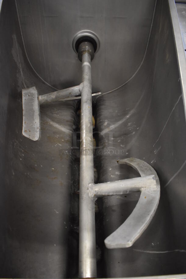 Hobart MG2032 Metal Commercial Floor Style Meat Mixer Grinder w/ Pedal on Commercial Casters. 208 Volts, 3 Phase. 57x25.5x51 - Image 8 of 11