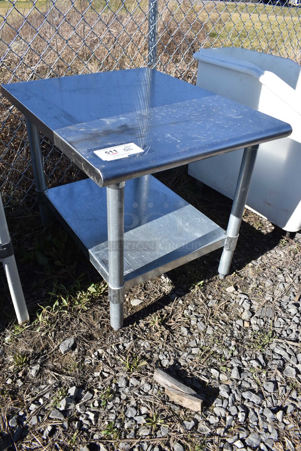 Eagle Stainless Steel Table w/ Metal Under Shelf. 24x30x24 - Image 3 of 4