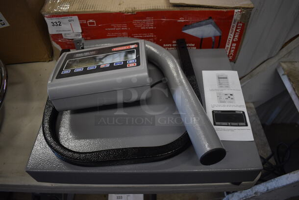 LIKE NEW! Tor Rey EQB Metal Commercial 200 Pound Capacity Digital Countertop Scale with Tower Display. Missing AC Adapter. Tested and Working! - Image 1 of 6