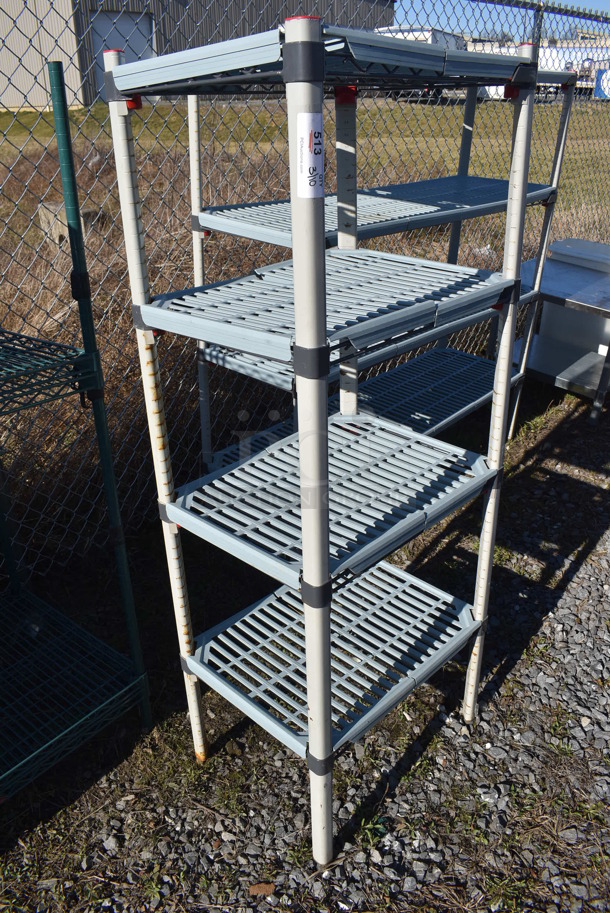 Metro Max Poly and Metal 4 Tier Wire Shelving Unit. BUYER MUST DISMANTLE. PCI CANNOT DISMANTLE FOR SHIPPING. PLEASE CONSIDER FREIGHT CHARGES. 24x18x63 - Image 3 of 4