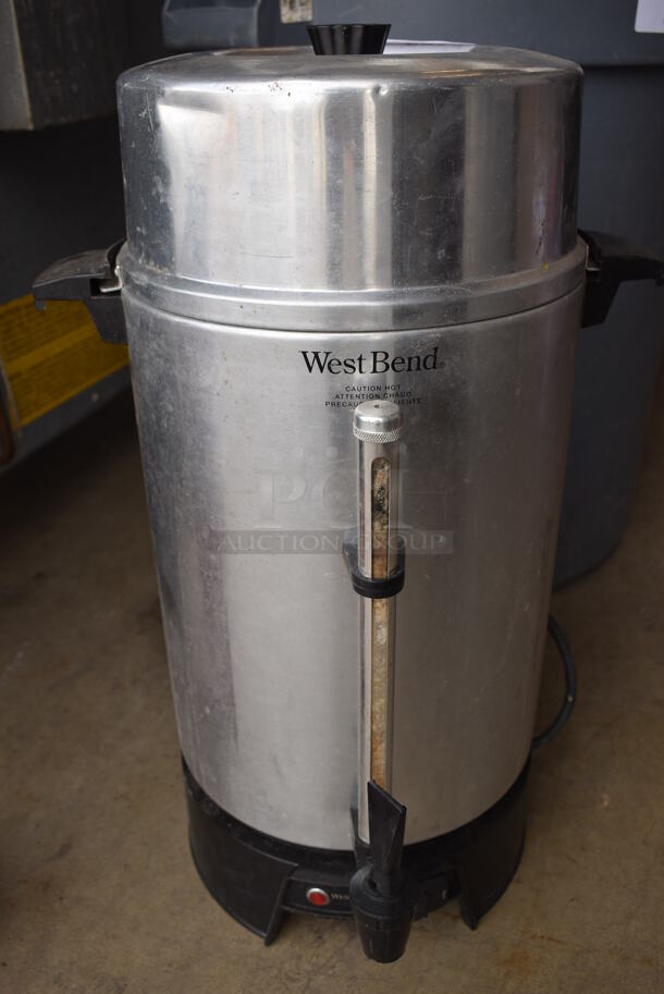 West Bend Metal Countertop Percolating Urn. 120 Volts, 1 Phase. 14x14x23