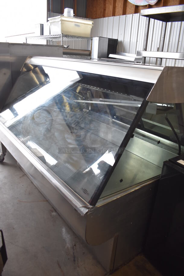 Federal Stainless Steel Commercial Floor Style Deli Display Case Merchandiser. 74.5x42x55. Tested and Powers On But Does Not Get Cold - Image 3 of 7