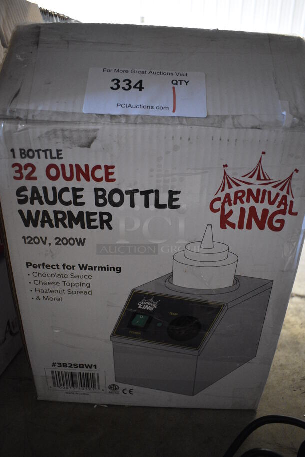 BRAND NEW IN BOX! Carnival King 382SBW1 Stainless Steel Commercial Countertop Single 32 oz. Sauce / Topping Bottle Warmer. 120 Volts, 1 Phase. 6.5x9x8.5. Tested and Working! - Image 4 of 5