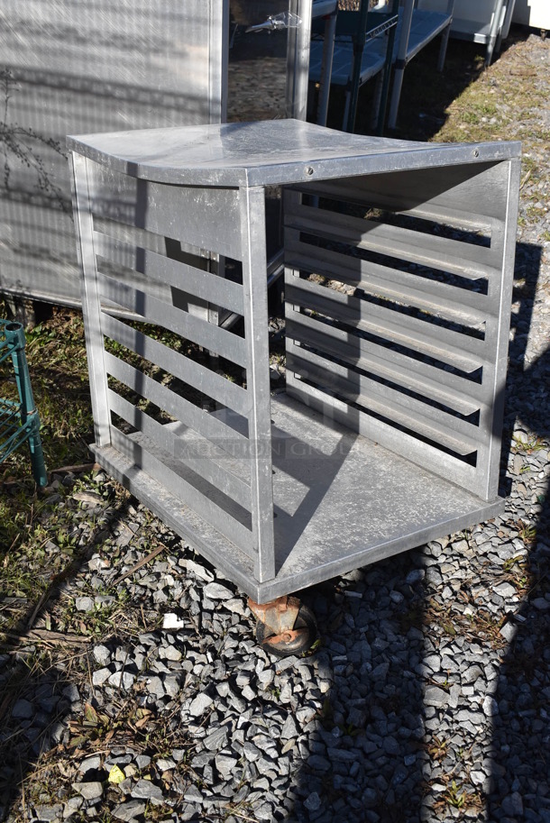 Metal Commercial Pan Transport Rack on Commercial Casters. Missing 3 Casters. 21x27x31 - Image 2 of 4