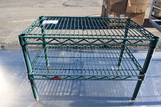 2 Metro Green Finish Wire Style Dunnage Racks. 14x24x7. 2 Times Your Bid! - Image 1 of 5