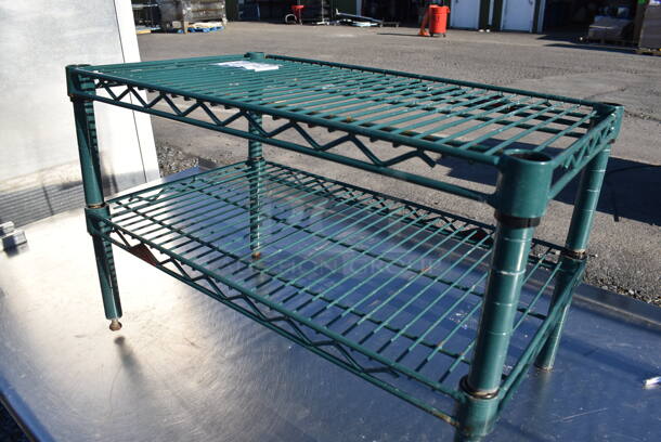 2 Metro Green Finish Wire Style Dunnage Racks. 14x24x7. 2 Times Your Bid! - Image 2 of 5