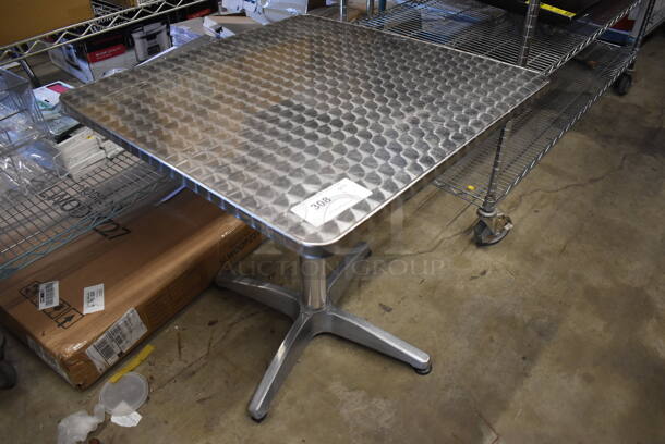 Chrome Finish Table on Metal Legs. 27.5x27.5x27.5 - Image 3 of 4