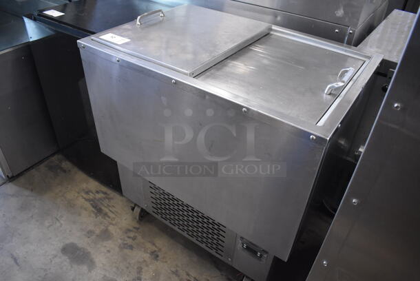 Franke BK-34 Stainless Steel Commercial Chest Freezer on Commercial Casters. 115 Volts, 1 Phase. 34x23x36. Tested and Powers On But Does Not Get Cold - Image 6 of 7