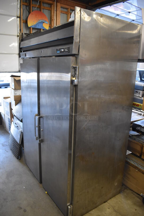 Beverage Air E Series Stainless Steel Commercial 2 Door Reach In Freezer. 52x32x79. Tested and Powers On But Does Not Get Cold - Image 2 of 7