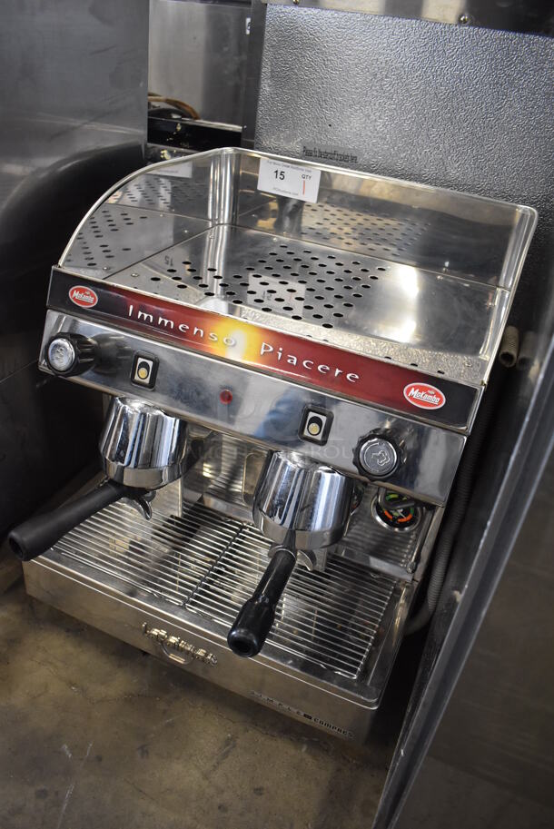 La Faimac Stainless Steel Commercial Countertop 2 Group Espresso Machine w/ 2 Portafilters and Steam Wand. 208 Volts, 1 Phase. 19x24x22 - Image 4 of 8