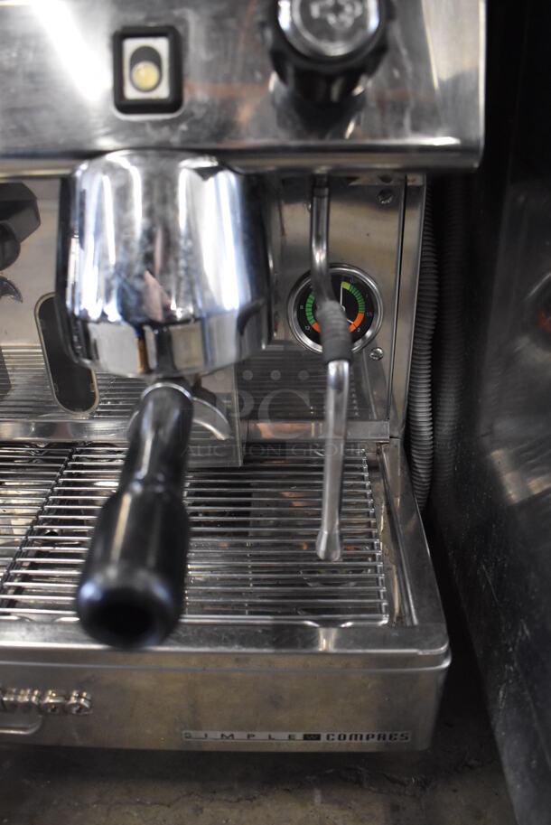 La Faimac Stainless Steel Commercial Countertop 2 Group Espresso Machine w/ 2 Portafilters and Steam Wand. 208 Volts, 1 Phase. 19x24x22 - Image 7 of 8