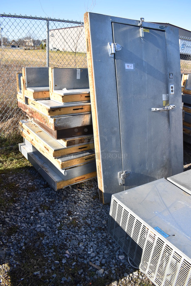 Norlake 6'x8'x6.5' SELF CONTAINED Walk In Freezer Box w/ Floor, Copeland RS64C1E-CAV-100 208/230 Volt, 1 Phase Compressor and Norlake CPB075DC-A 208-230 Volt, 1 Phase Condenser. Picture of the Unit Before Removal Is Included In the Listing. - Image 3 of 12