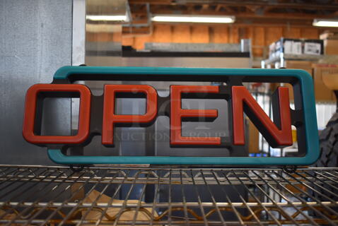 MystiGlo Open Sign. 22x8x2
