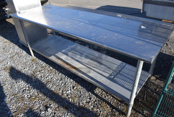 Stainless Steel Table w/ Metal Under shelf. 84x30x35 - Image 2 of 5