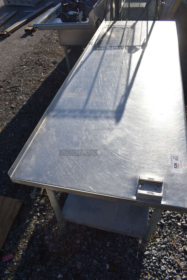 Stainless Steel Table w/ Metal Under shelf. 84x30x35 - Image 4 of 5