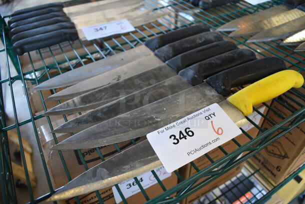 6 SHARPENED Stainless Steel Chef Knives. Includes 14". 6 Times Your Bid! - Image 4 of 4