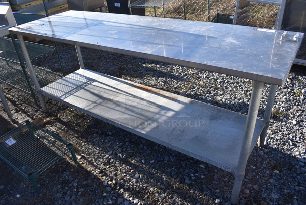 Stainless Steel Table w/ Metal Under shelf. 84x30x35 - Image 5 of 5