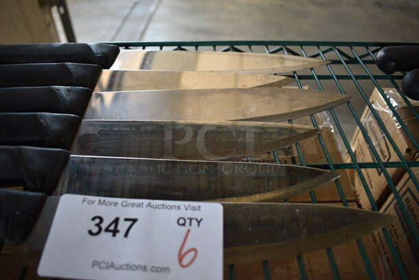 6 SHARPENED Stainless Steel Chef Knives. Includes 14". 6 Times Your Bid! - Image 2 of 4