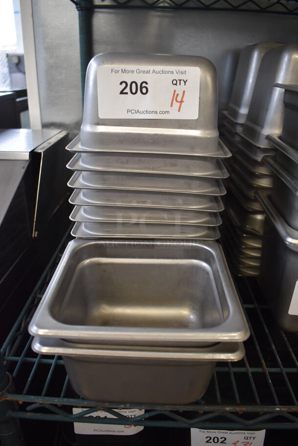 12 Stainless Steel 1/6 Size Drop In Bins. 1/6x4. 12 Times Your Bid! - Image 3 of 3