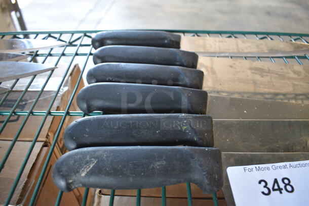 6 SHARPENED Stainless Steel Chef Knives. Includes 14". 6 Times Your Bid! - Image 4 of 4