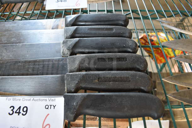 6 SHARPENED Stainless Steel Chef Knives. Includes 13". 6 Times Your Bid! - Image 3 of 4