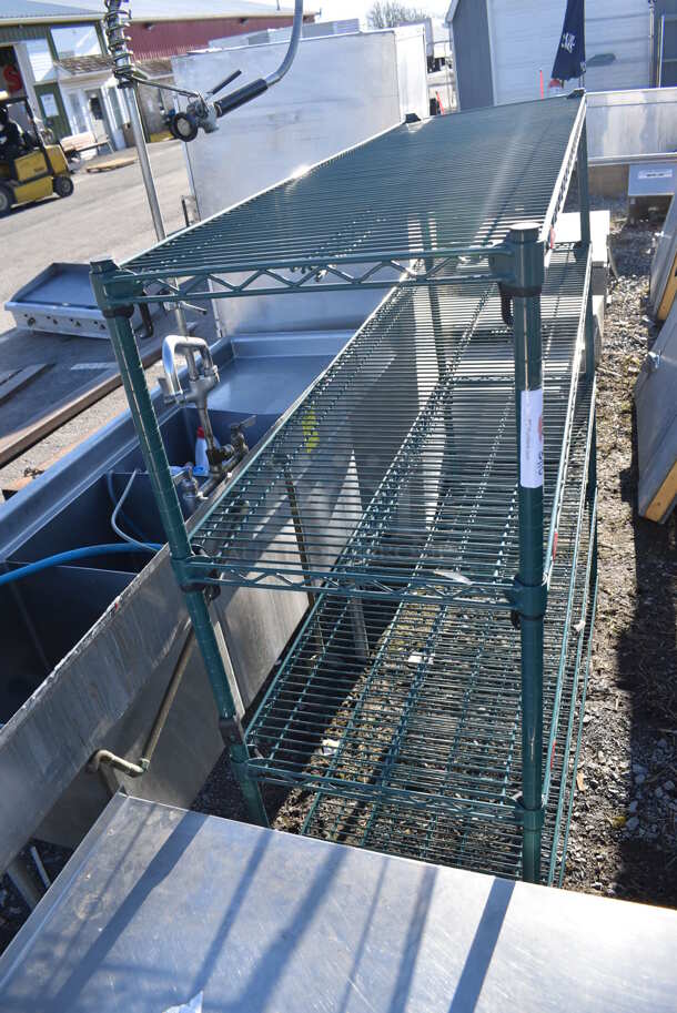 Metro Green Finish 5 Tier Shelving Unit. BUYER MUST DISMANTLE. PCI CANNOT DISMANTLE FOR SHIPPING. PLEASE CONSIDER FREIGHT CHARGES. 60x18x62 - Image 3 of 3