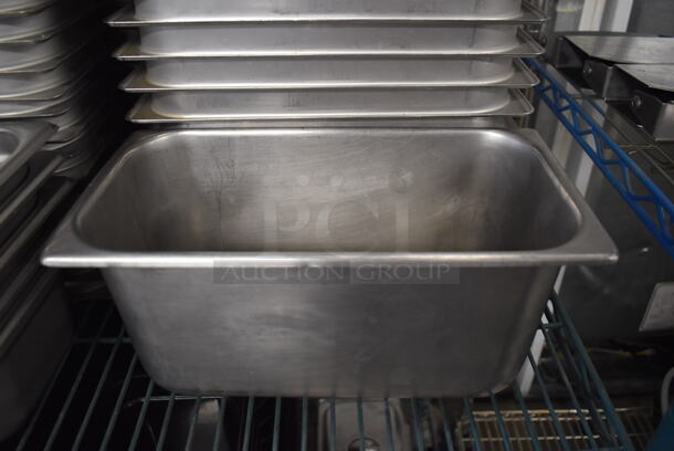 13 Stainless Steel 1/3 Size Drop In Bins. 1/3x6. 13 Times Your Bid!