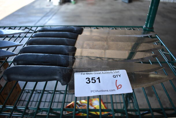 6 SHARPENED Stainless Steel Chef Knives. Includes 13". 6 Times Your Bid! - Image 1 of 4