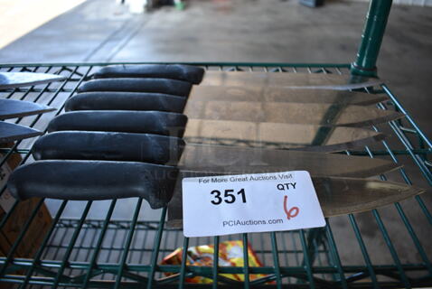 6 SHARPENED Stainless Steel Chef Knives. Includes 13". 6 Times Your Bid!