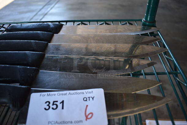 6 SHARPENED Stainless Steel Chef Knives. Includes 13". 6 Times Your Bid! - Image 2 of 4