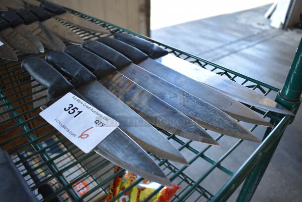 6 SHARPENED Stainless Steel Chef Knives. Includes 13". 6 Times Your Bid! - Image 4 of 4