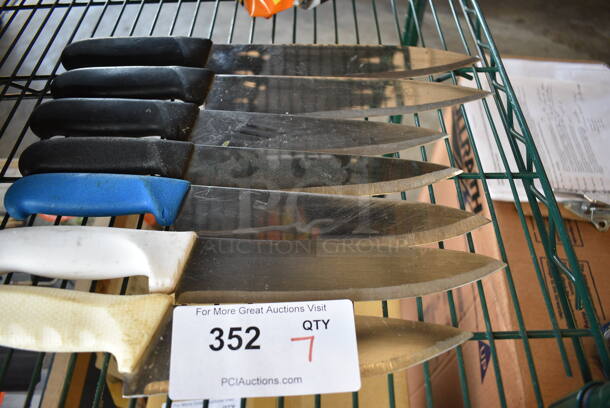 7 SHARPENED Stainless Steel Chef Knives. Includes 15". 7 Times Your Bid! - Image 2 of 4