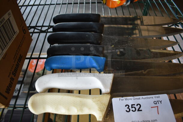 7 SHARPENED Stainless Steel Chef Knives. Includes 15". 7 Times Your Bid! - Image 3 of 4