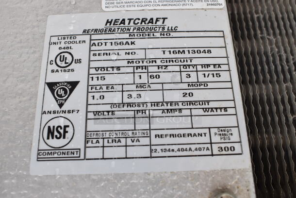 10'x16'x8' Norlake Walk In Box w/ Bohn ADT156AK 115 Volt, 1 Phase Evaporator. Picture of the Unit Before Removal Is Included In the Listing. - Image 6 of 12